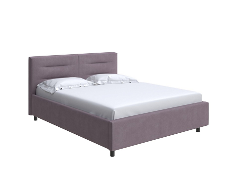 Двуспальная кровать Nuvola-8 NEW - Кровать в лаконичном стиле с горизонтальной отстрочкой  в изголовье