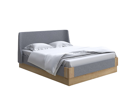 Белая кровать Lagom Side Soft с подъемным механизмом - Кровать со встроенным ПМ механизмом. 