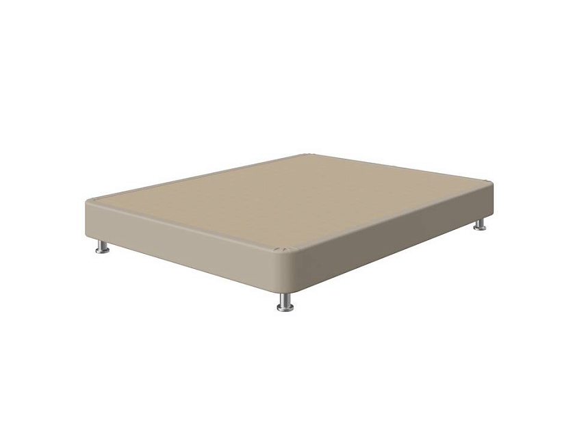 Кровать BoxSpring Home 80x200 Экокожа Бежевый - Кровать с простой усиленной конструкцией