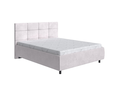 Белая кровать New Life - Кровать в стиле минимализм с декоративной строчкой