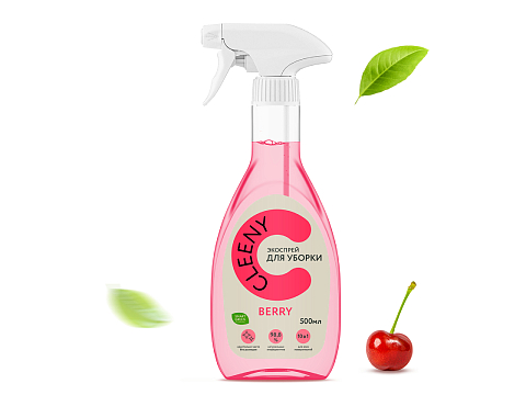 Универсальное чистящее средство для всех видов поверхностей Cleeny - Экологичное чистящее средство с ягодным ароматом