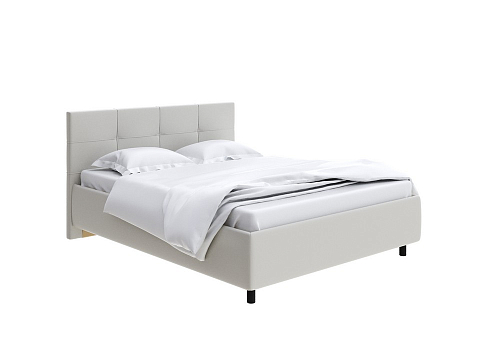Белая кровать Next Life 1 - Современная кровать в стиле минимализм с декоративной строчкой
