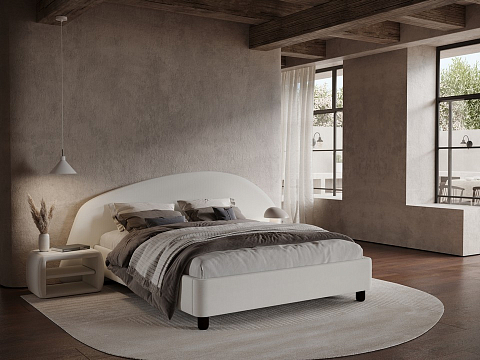 Деревянная кровать Sten Bro Right - Мягкая кровать с округлым изголовьем на правую сторону