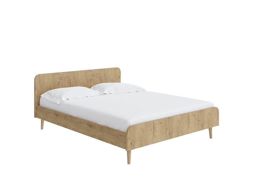 Кровать Way 90x190 ЛДСП Бунратти - Компактная корпусная кровать на деревянных опорах